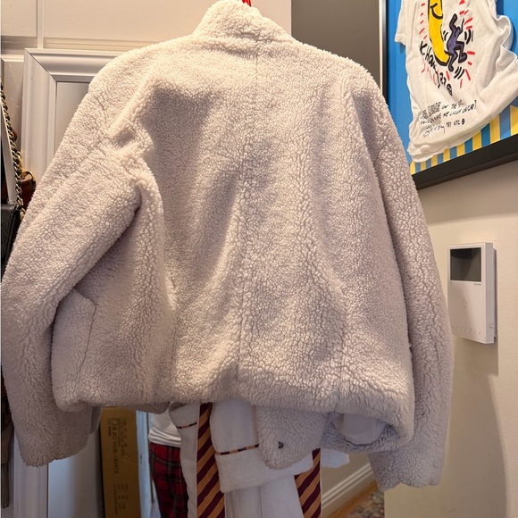 Frame Denim Cream Sherpa Jacket - Picture 4 of 4